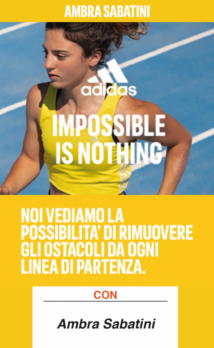 Impossible is Nothing con Ambra Sabatini